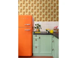 ESTAhome Tapetenmuster^Tapete Retro-Ornamente Orange und Braun 50 x 900 cm