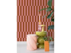 ESTAhome Tapetenmuster^Tapete Streifen und Rot 50 x 900 cm