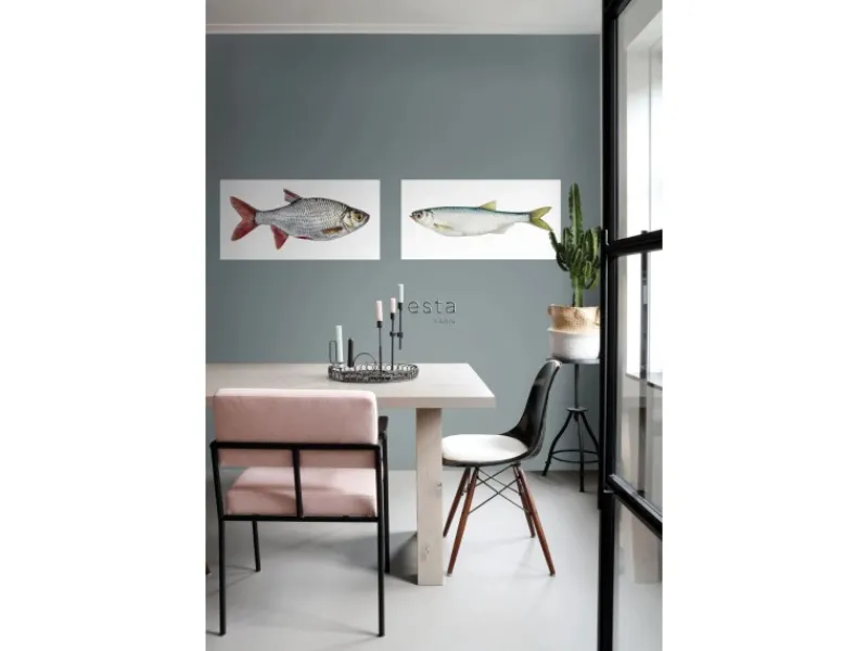 ESTAhome Wandtattoos^Wandtattoo Fisch Grau und Rot 97 x 48,5 cm 159039