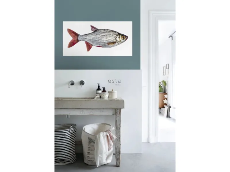 ESTAhome Wandtattoos^Wandtattoo Fisch Grau und Rot 97 x 48,5 cm 159039