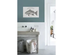 ESTAhome Wandtattoo Fisch Schwarz 70 x 46,5 cm 159036