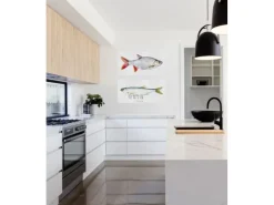 ESTAhome Wandtattoos^Wandtattoo Fisch Grau und Rot 97 x 48,5 cm 159029