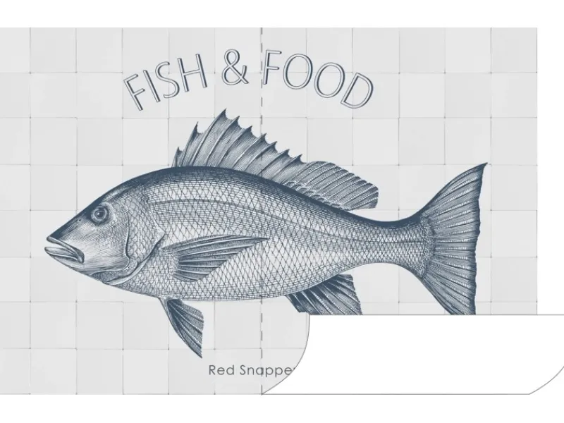 ESTAhome Wandtattoo Fisch Blau 145 x 97 cm 159034