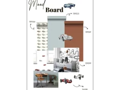 ESTAhome Wandtattoo Sportwagen Rot Weiß und Blau 47,5 cm x 66 cm 156108