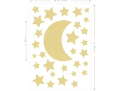 ESTAhome Wandtattoos^Wandtattoo Sternenhimmel Gelb 47,5 cm x 66 cm 156111