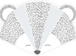 ESTAhome Wandtattoos^Wandtattoo Tierköpfe Grau und Blau 70 x 51 cm 158967