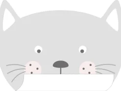 ESTAhome Wandtattoos^Wandtattoo Tierköpfe Hellgrau 70 x 58 cm 158970