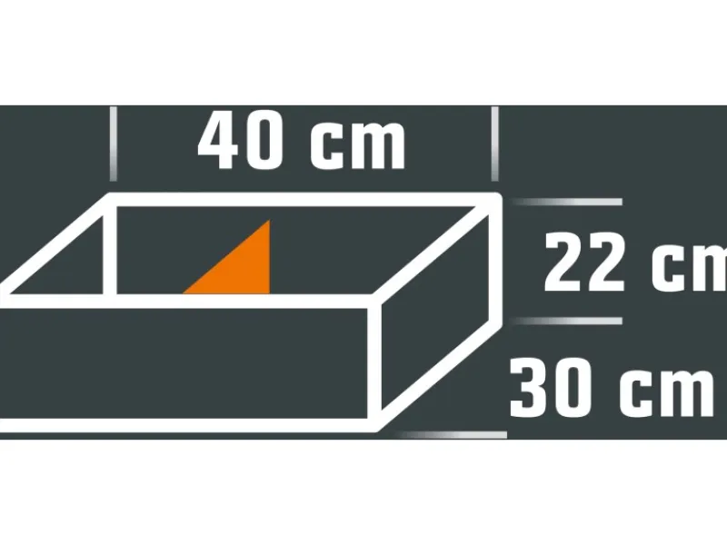 Aufbewahrung^Eurobox-System Abtrenner Weiß 35,7 cm x 16 cm