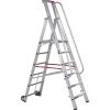 Klapptritte^Euroline Premium 32677 Stufenstehleiter mit Großer Standplattform 6 Stufen