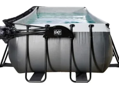 Exit Toys Leitern^Exit Black Leather Pool Schwarz 400 x 200 x 122 cm m. Sandfilterpumpe, Abdeckung
