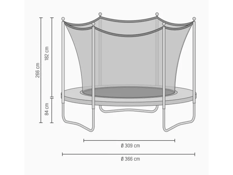 Exit Toys Leitern^EXIT Silhouette Trampolin D366cm - schwarz