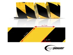 eyepower Klebefolien^Reflektor Warnklebeband Schwarz-Gelb 5 x 300 cm Selbstklebend