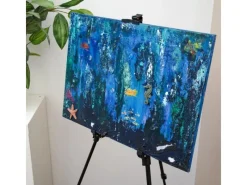 eyepower Staffelei Aluminium 58 x 160 cm Schwarz