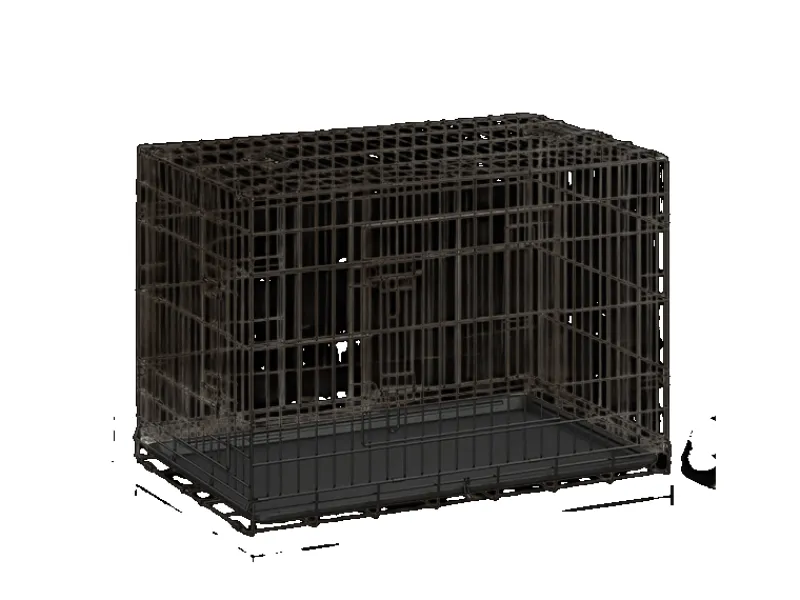 Feandrea Hundekäfig 92,5 cm x 57,5 cm x 64 cm Schwarz