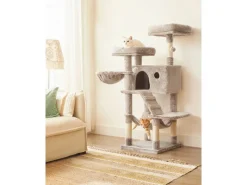 Feandrea Kratzbaum 135 cm Braun-Weiß