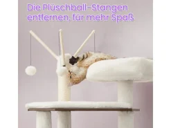 Schränke^Feandrea Kratzbaum mit Katzenklo-Schrank 151 cm Braun