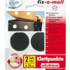 fix-o-moll Klettpunkte selbstklebend 4 Sets Schwarz 35 mm