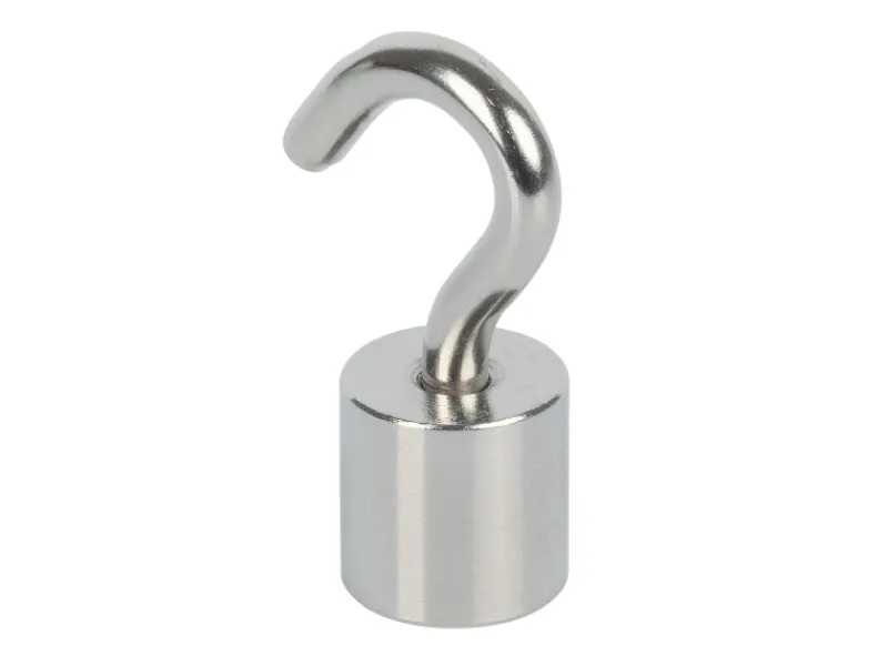 fix-o-moll Laternen^Magnethaken Neodym 38 mm x Ø 15 mm Silber 2 Stück