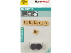 fix-o-moll Bastelzubehör^Magnetscheibe Ferrit Klebend 3 mm x Ø 15 mm Schwarz 8 Stück