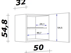 Flex-Well Classic Küchen-Oberschrank 50 cm Oslo Sonoma Eiche