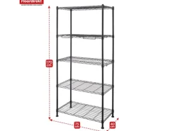 Floordirekt Gitterregal Taranaki Metallregal Entnehmbare Ablagen 75 x 40 x 170 cm