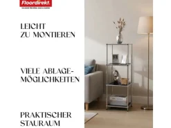 Floordirekt Metallregal Concept Epure MK-005 Verchromt 30 x 30 x 89 cm