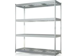 Floordirekt Schwerlastregal Yukon Rivet 4 Böden 180 x 160 x 60 cm