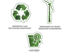 Florus Vasen^Grabvase 26 cm grün