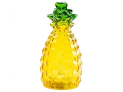 FlowerPower Deko-Ananas mit LED Ø 11,5 cm x 23 cm Gelb