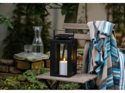 FlowerPower Laternen^LED-Laterne Lucido Outdoor 31 cm x 15 cm x 15 cm Schwarz