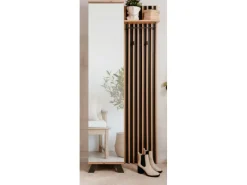 Furn.Design Möbelserien^Garderobe Eiche Artisan und Grau 80 cm 3D Lamelle Industrial Madem