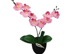 furnicato Künstliche Orchidee mit Topf 30 cm Rosa