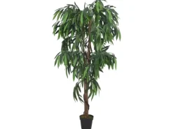 furnicato Kunstpflanzen^Mangobaum Künstlich 600 Blätter 150 cm Grün