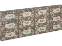 Gabiona Gabione-Anbaukorb Typ 3 80 x 100 x 20 cm Maschenw 5 x 5 cm