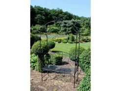 Garden Pleasure Sitzbänke^Bank mit Rosenbogen Colima 124 cm x 200 cm x 48 cm Stahl