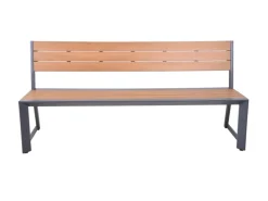 Garden Pleasure Sitzbänke^Gartenbank Silea mit Rückenlehne Braun-Anthrazit