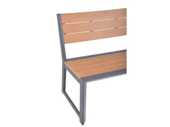 Garden Pleasure Sitzbänke^Gartenbank Silea mit Rückenlehne Braun-Anthrazit