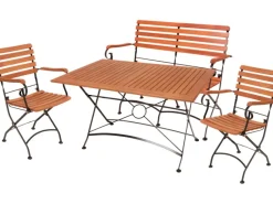 Garden Pleasure Gartenmöbel-Set Wien mit Stühle mit Armlehnen Teak FSC®