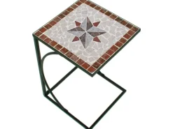 Garden Pleasure Gartentisch AMARILLO Quadratisch Braun-Grau 35 cm x 35 cm