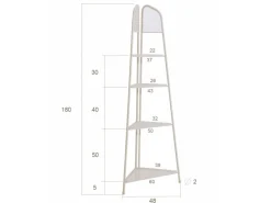 Garden Pleasure Mwh Eckregal Ekko 180 cm x 48 cm x 48 cm
