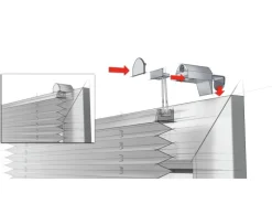 Gardinia Plissees^Gardina Easy Fix Plissee mit 2 Bedienschienen Weiß 90 cm x 210 cm