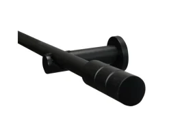 Gardinia Seilspanngarnituren|Gardinen^Gardinenstangen Set Zylinder Ø 19 mm 160 cm Schwarz matt