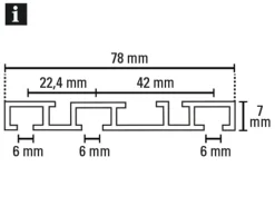 Gardinia Gardinenschienen^Aluminium-Vorhangschiene 3-läufig Weiß 200 cm