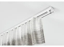 Gardinia Aluminium-Vorhangschienen-Set Lara 2-läufig Weiß 140 - 225 cm