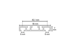 Gardinia Aluminium-Vorhangschiene 2-läufig Weiß 200 cm