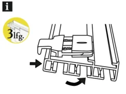 Gardinia Vorhänge|Gardinen^Deckenclip für Flächenvorhangschiene 3-läufig Weiß 2-er Pack
