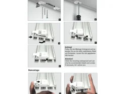 Gardinia Vorhänge|Gardinen^Deckenclip für Flächenvorhangschiene 3-läufig Weiß 2-er Pack