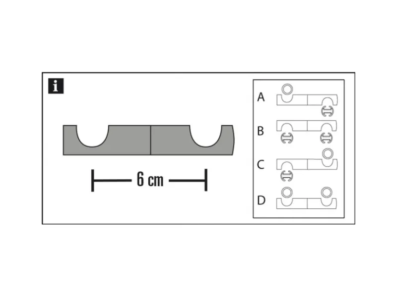 Gardinia Deckenträger Adapter Chicago optik 5,5 cm