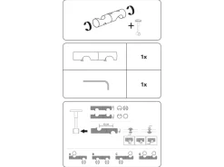 Gardinia Deckenträger Adapter Chicago optik 5,5 cm