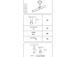Gardinia Vorhänge|Gardinen^Deckenträger Chicago für Ø 20 mm Weiß 6 cm